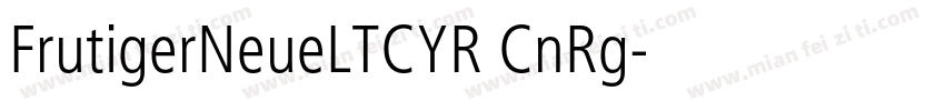 FrutigerNeueLTCYR CnRg字体转换